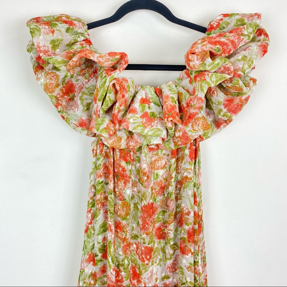 Misa Los Angeles Consuela Ruffled Off the Shoulder Floral Tiered Maxi Dress - Picture 4 of 16